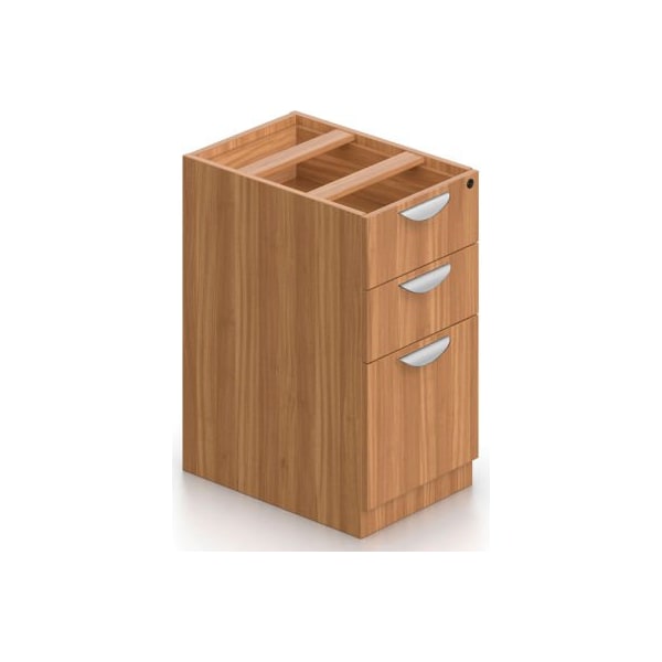 Gec Offices To Go 3 Drawer Pedestal in Walnut - Executive Modular Furniture - SL22BBF-AWL