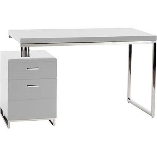 Moes Home Collection Martos Desk, White - 29.5 x 47 x 24 in. - ER-1075-18-0