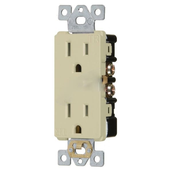 American Imaginations 15 AMP Rectangle Ivory Electrical Receptacle Plastic-Aluminum - AI-36842
