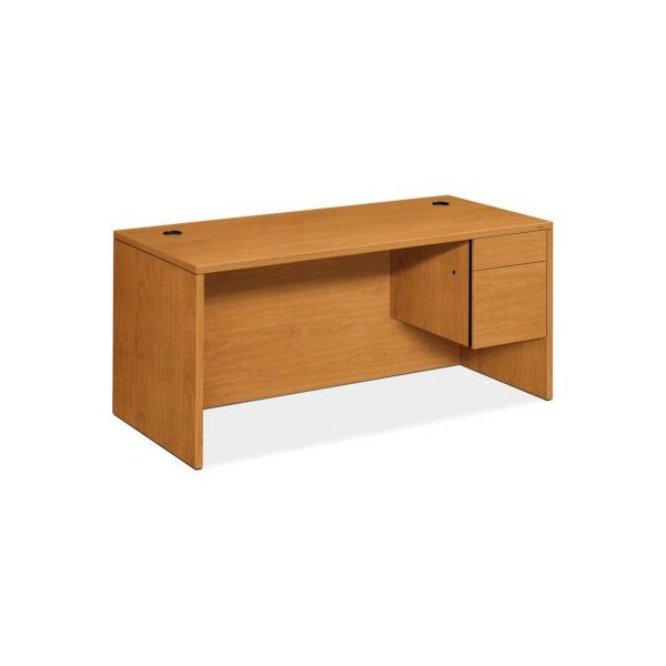 Hon HON Wood Desk - Single Right Pedestal - 66" - Harvest - 10500 Series - HON10583RCC
