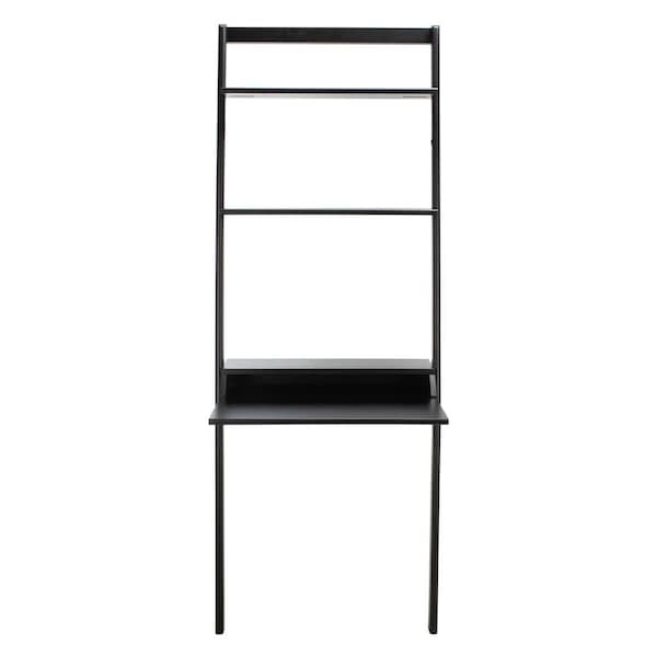 Safavieh Pamella 2 Shelf Leaning Desk, Black - DSK9400D