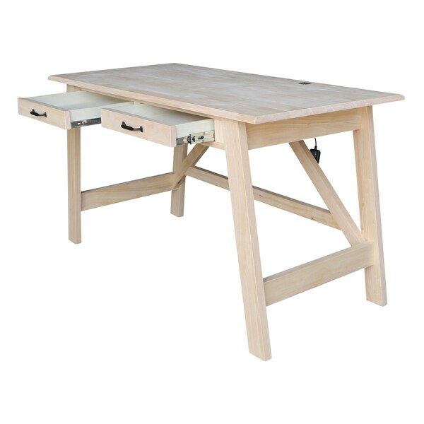 International Concepts Serendipity Desk with 2 Drawers, Unfinished - OF-69