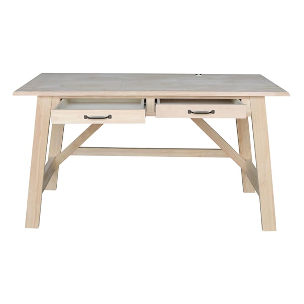 International Concepts Serendipity Desk with 2 Drawers, Unfinished - OF-69