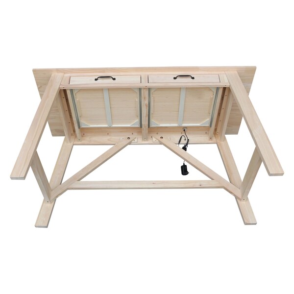 International Concepts Serendipity Desk with 2 Drawers, Unfinished - OF-69