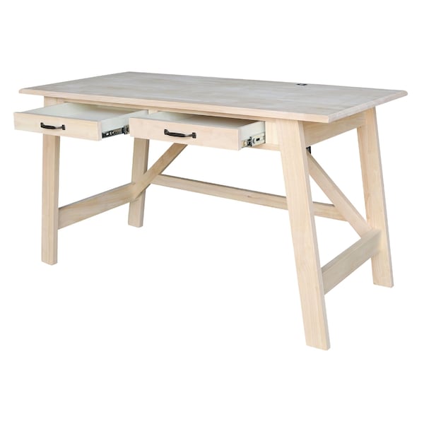 International Concepts Serendipity Desk with 2 Drawers, Unfinished - OF-69