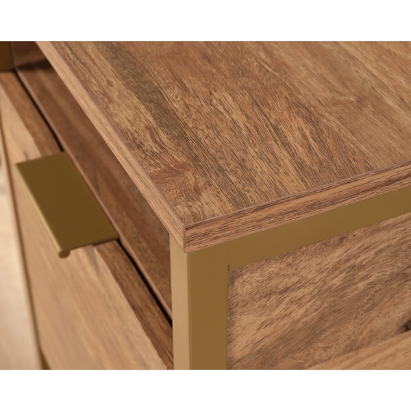 Sauder Single Ped Desk, 20 in D X 29.72 in H, 47.48 in W X Engineered wood, Metal - 431116