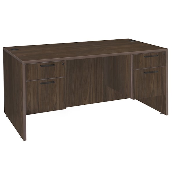 Regency Legacy 60 x 30'' Office Desk with Double Pedestal Drawer Unit, Neo Walnut - LDP6030NW