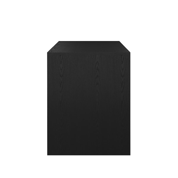 Martha Stewart Kayden Home Office Modular 2 Drawer Desk in Black w/Oil Rubbed Bronze Hardware - NAN-PS-23519-BK-BK-MS