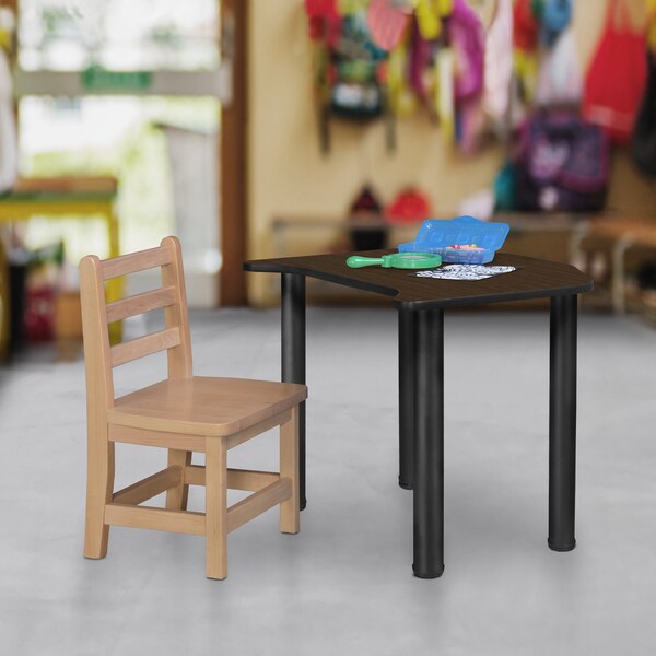 Regency Ferris Student Activity Desk, 26 in W X Wood, Metal, Black / Neo Walnut - FSD2624NWBPBK