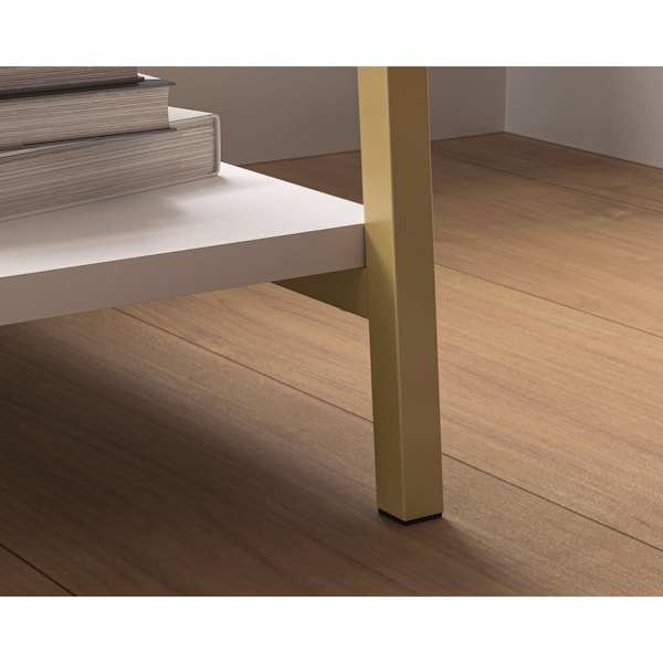 Sauder Single Ped Desk, 18.5 in D X 28.03 in H, 41.5 in W X Engineered wood, Metal - 430348