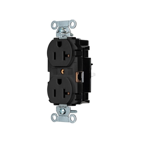 Hubbell Receptacle, 1 hp, 125V AC, NEMA 5-20R - BR20STBK