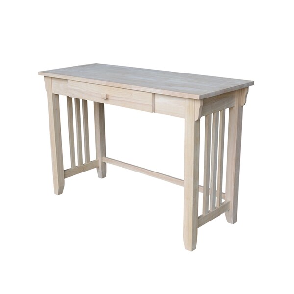 International Concepts Mission Desk with Drawer 22 in D X 30 in H, 45 in W X Wood, Unfinished - OF-921263