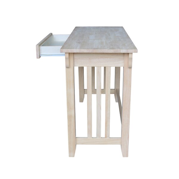 International Concepts Mission Desk with Drawer 22 in D X 30 in H, 45 in W X Wood, Unfinished - OF-921263