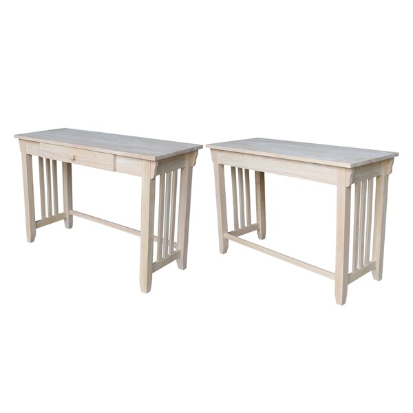International Concepts Mission Desk with Drawer 22 in D X 30 in H, 45 in W X Wood, Unfinished - OF-921263