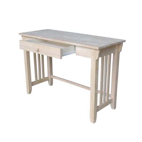 International Concepts Mission Desk with Drawer 22 in D X 30 in H, 45 in W X Wood, Unfinished - OF-921263