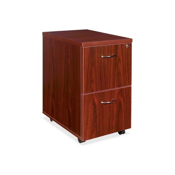 Sp Richards Lorell Mobile Pedestal - 16"W x 22"D x 28-1/4"H - Mahogany - Essentials Series - LLR69397