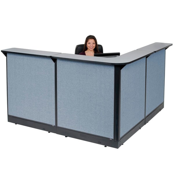 Interion By Global Industrial 80 in D X 46 in H, 80 in W X Blue - 249009NGB
