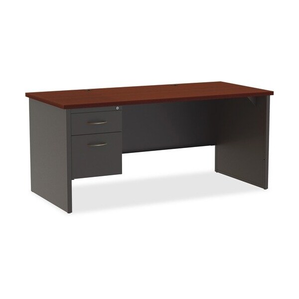Lorell DESK, 30inX66in LH PED, CH/MH - LLR79152