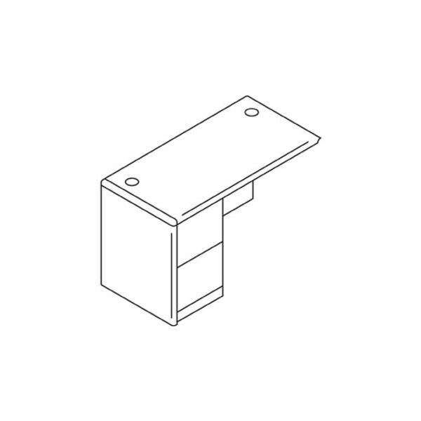 Hon Return Shell Returns, 24 in D X 29-1/2 in H, 48" W X Mahogany - H10712L.NN