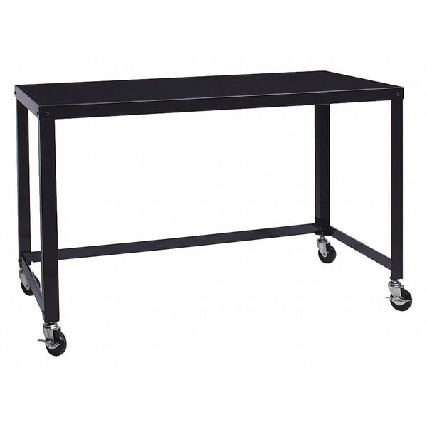 Space Solutions SOHO Mobile Desk, 48" W, Black, 23 7/8 in D X 30" H, 47 1/2 in W X - 21647