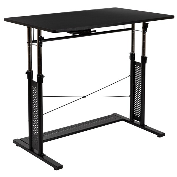 Flash Furniture Black Adjustable Office Table - NAN-JN-21908-GG