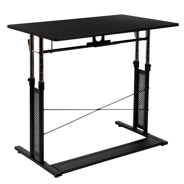 Flash Furniture Black Adjustable Office Table - NAN-JN-21908-GG