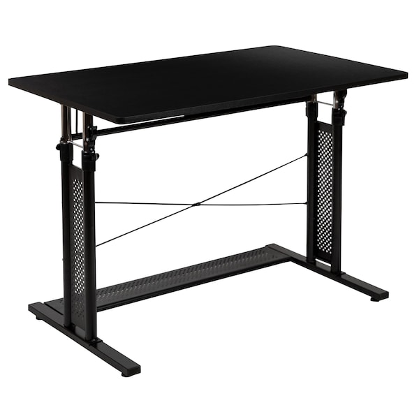 Flash Furniture Black Adjustable Office Table - NAN-JN-21908-GG