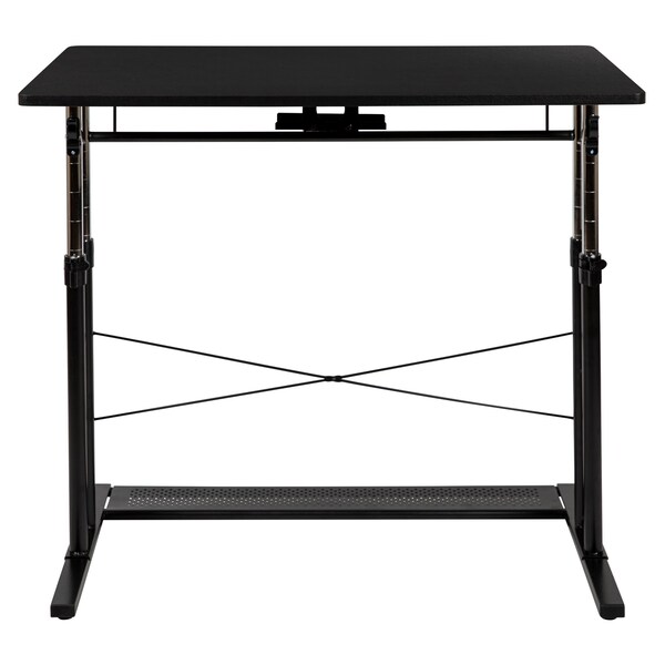 Flash Furniture Black Adjustable Office Table - NAN-JN-21908-GG