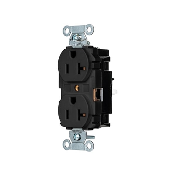 Hubbell Receptacle, 1 hp, 125V AC, NEMA 5-20R - 5352STBK