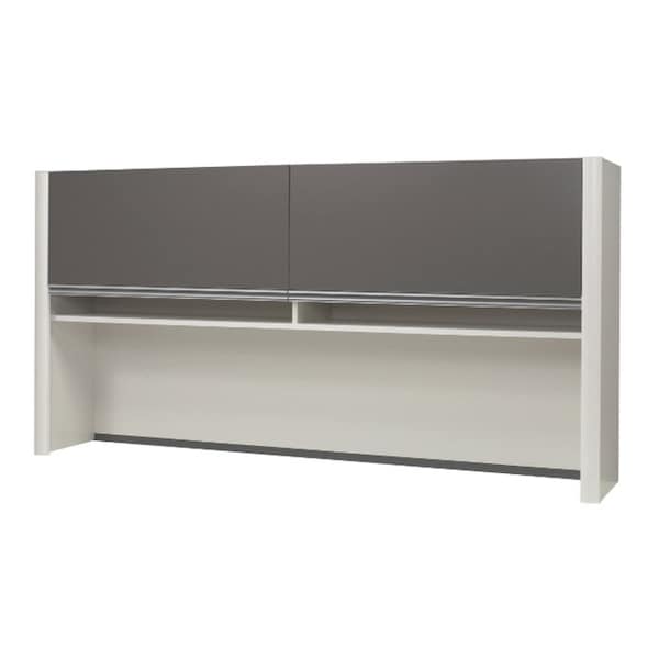 Connexion Credenza Hutch, Slate/Sandstone, 13.4" D X 35-1/2" H, 70.6" W X Slate/Sandstone - 93510-1159
