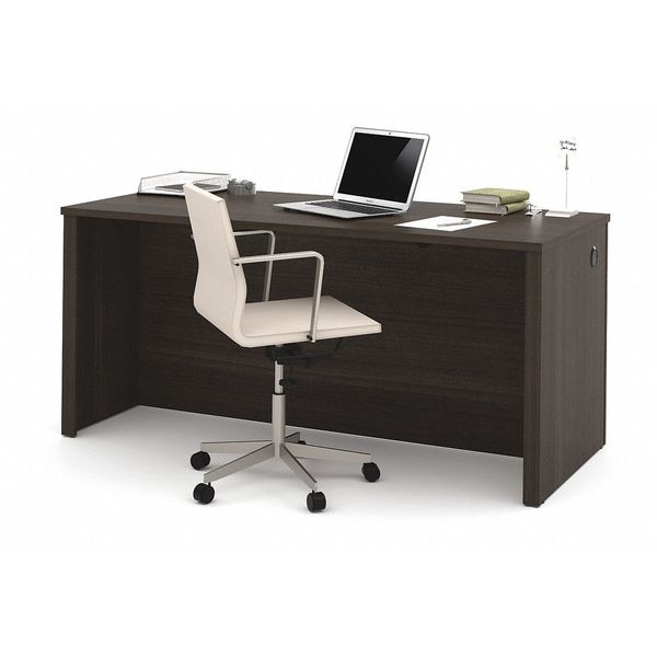 Embassy Executive Desk Executive Desk, 66", Dark Chocolate, 29.8" D X 30.4" H, 66" W X Melamine - 60400-2179