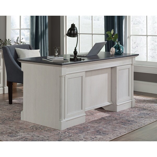 Sauder Executive Desk, 29.53 in D X 29.61 in H, 65.12 in W X Engineered wood - 432726
