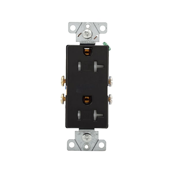 American Imaginations 20 AMP Rectangle Black Electrical Receptacle Plastic-Aluminum - AI-36845