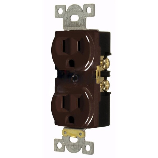 American Imaginations 15 AMP Rectangle Coffee Electrical Receptacle Plastic-Aluminum - AI-36834