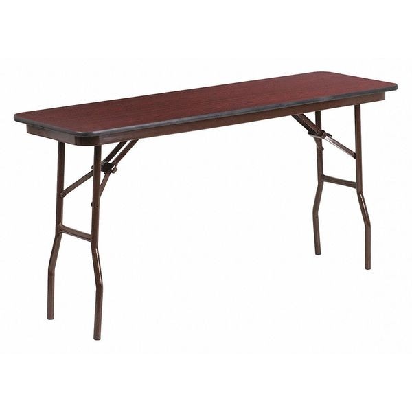 Flash Furniture Folding Training Table Training Table, 60" D X 30" H, 18" W X Laminate, Mahogany - YT-1860-HIGH-WAL-GG