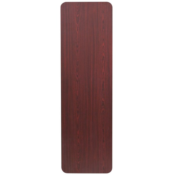 Flash Furniture Folding Training Table Training Table, 60" D X 30" H, 18" W X Laminate, Mahogany - YT-1860-HIGH-WAL-GG