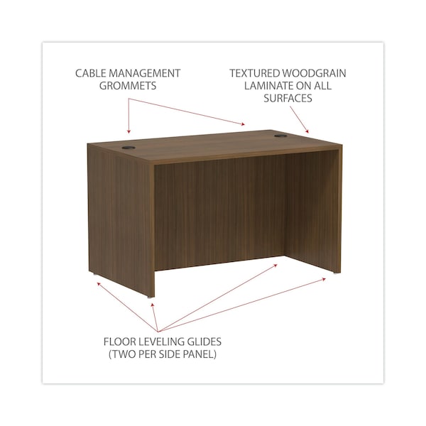 Alera Desk Shell Alera Valencia Straight Front Desk Shell, 29-1/2 in D X 29.63" H, 47.25" W X - VA214830WA
