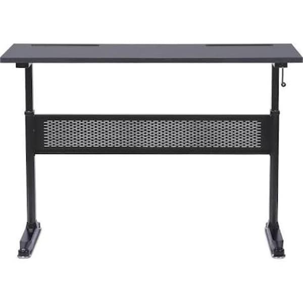 Ergomax Office Ergomax Office ABC102BKTT Height Adjustable Crank Desk with Table Top - Black - ABC102BKTT