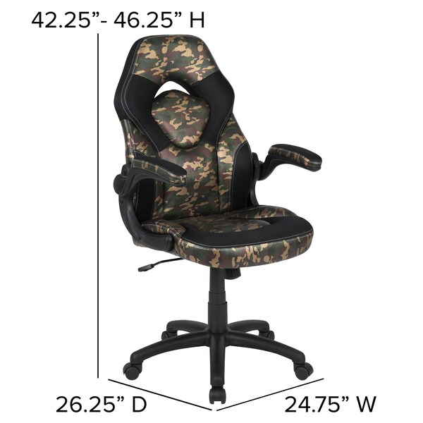 Flash Furniture Black Gaming Desk and Chair Set with Cup Holder - BLN-X10D1904-CAM-GG