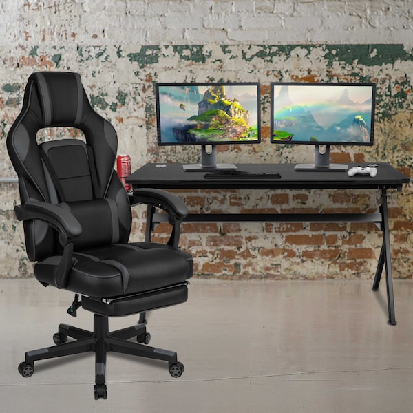 Flash Furniture 30.375 H, 55.125 W X Black - BLN-X40D1904L-BK-GG