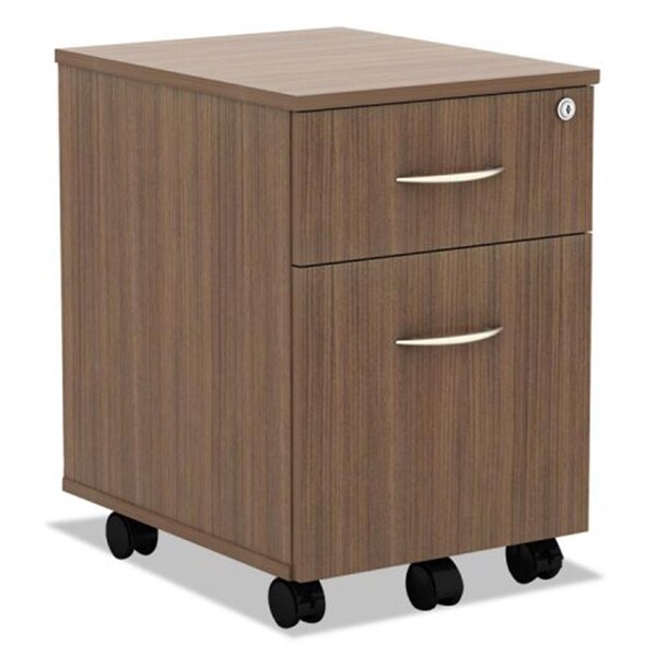 Fine-Line ALE Valencia Series Mobile Box & File Pedestal, Modern Walnut - FI284491
