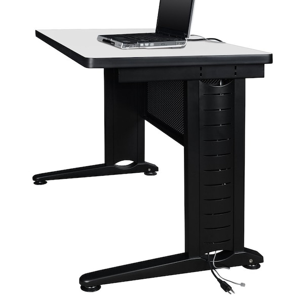 Regency Fusion U-Desks with Storage, 102 D X 29 H, 72 W X Wood, Metal, White - MUD723048WH