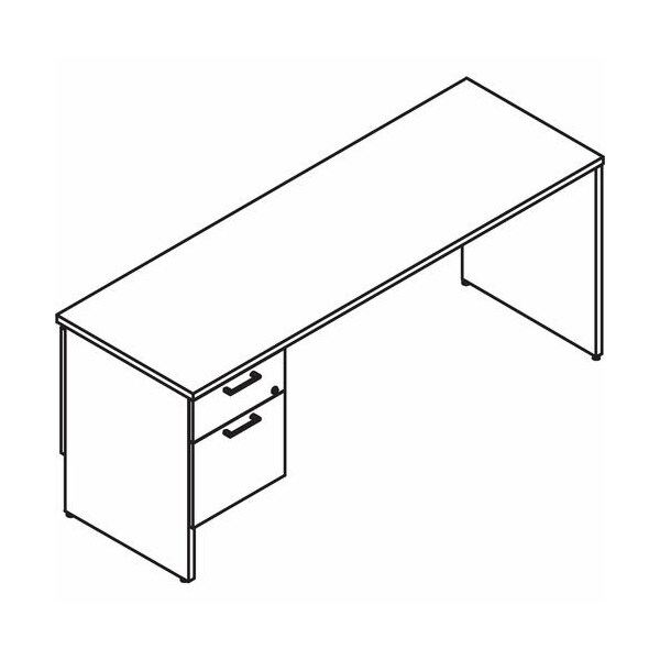 Groupe Lacasse Credenza, Left Pedestal, Front Conceal, 72inx20inx29in, Sahara - LAS31EIF2072SR