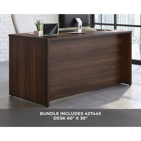 Officeworks By Sauder Affirm 60x30 in. D & 3 Drwr Ped Ne Ste A2 - 431850