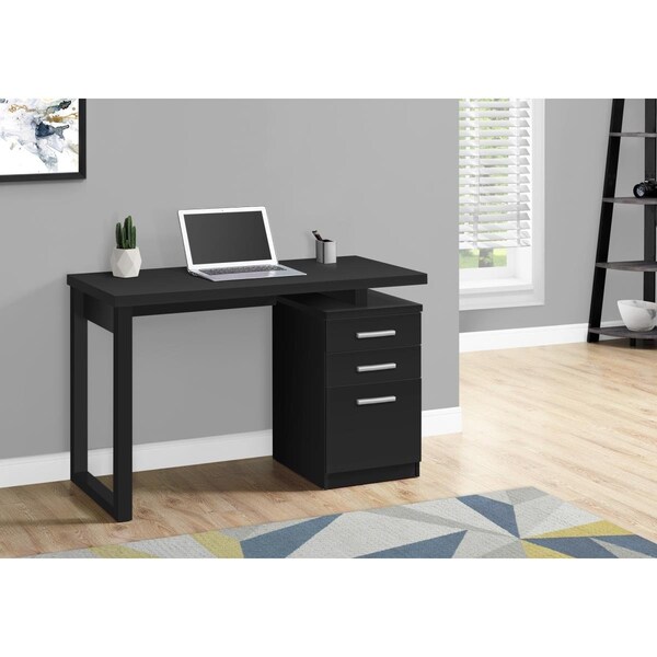 Daphnes Dinnette 30 x 23.5 x 48 in. Left or Right Facing Computer Desk Black - DA3071217