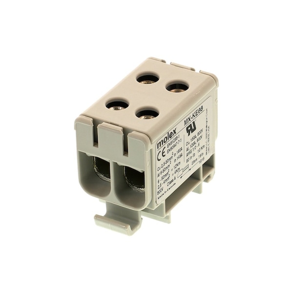 Molex Din Rail Terminal Blocks Hc Unvclp Tap 2Ckt Gry/Gry 150A - 2016060660