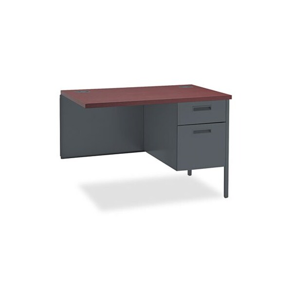 Hon HON, Metro Classic Series Workstation Return, Right, 42w X 24d, Mahogany/charcoal - P3235RNS