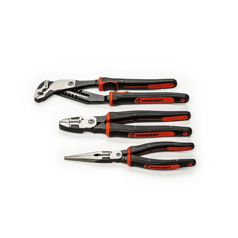 Crescent Z2 Mixed Pliers Set with Dual Material Grips (3-Piece) - Z2SET3CG-06