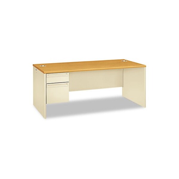 Hon HON, 38000 SERIES LEFT PEDESTAL DESK, 72W X 36D X 29.5H, HARVEST/PUTTY - 38294LCL