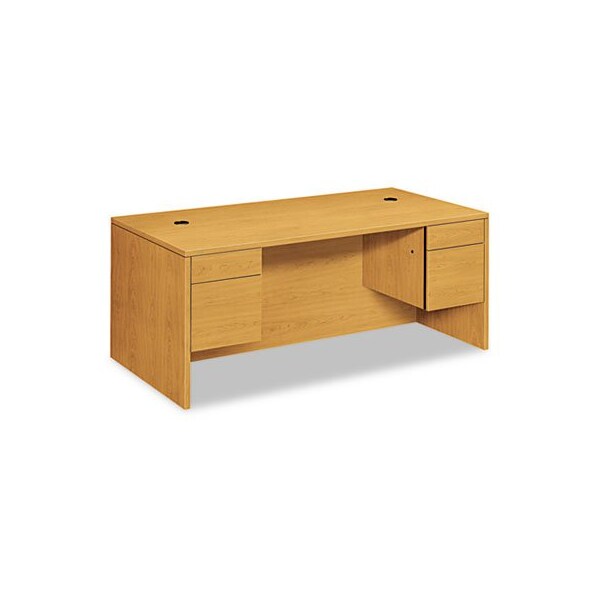 Hon HON, 10500 SERIES 3/4 HEIGHT DOUBLE PEDESTAL DESK, 72W X 36D X 29.5H, HARVEST - 10593CC